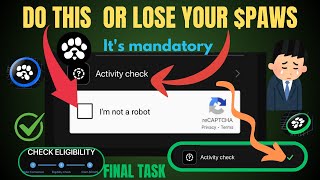 PAWS activity check solved || Do this or lose Paws 😓😔🙅‍♂️🙅‍♂️🙅‍♂️ || paws final task today #paws