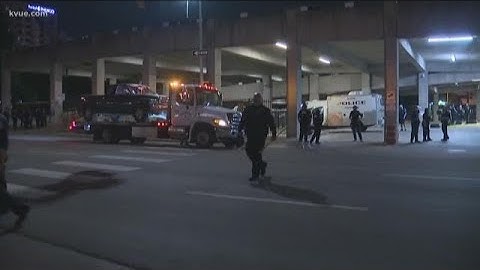 Truck driver who drove wrong way towards protesters arrested, APD says | KVUE