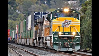 Hd American Diesel Freight Trains Up 1995 And Other Trains Leading Freight Cars Re-Upload