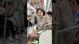 Metro Train Rush Hour Overcrowded Tokyo & Seoul Fashion and Beautiful Girls #shorts #subway #fashion