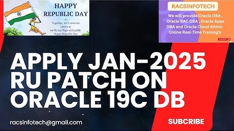 How to Apply Jan-2025 Latest  RU patch