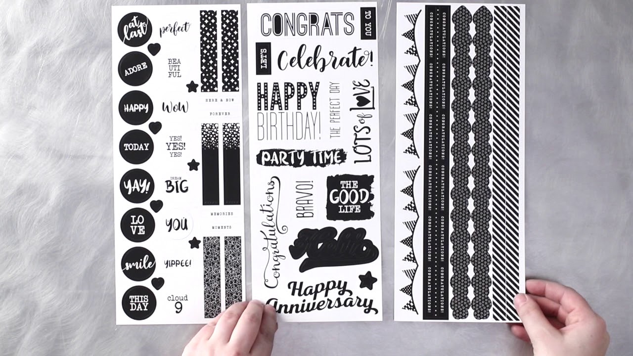 Black & White Stickers by Creative Memories 