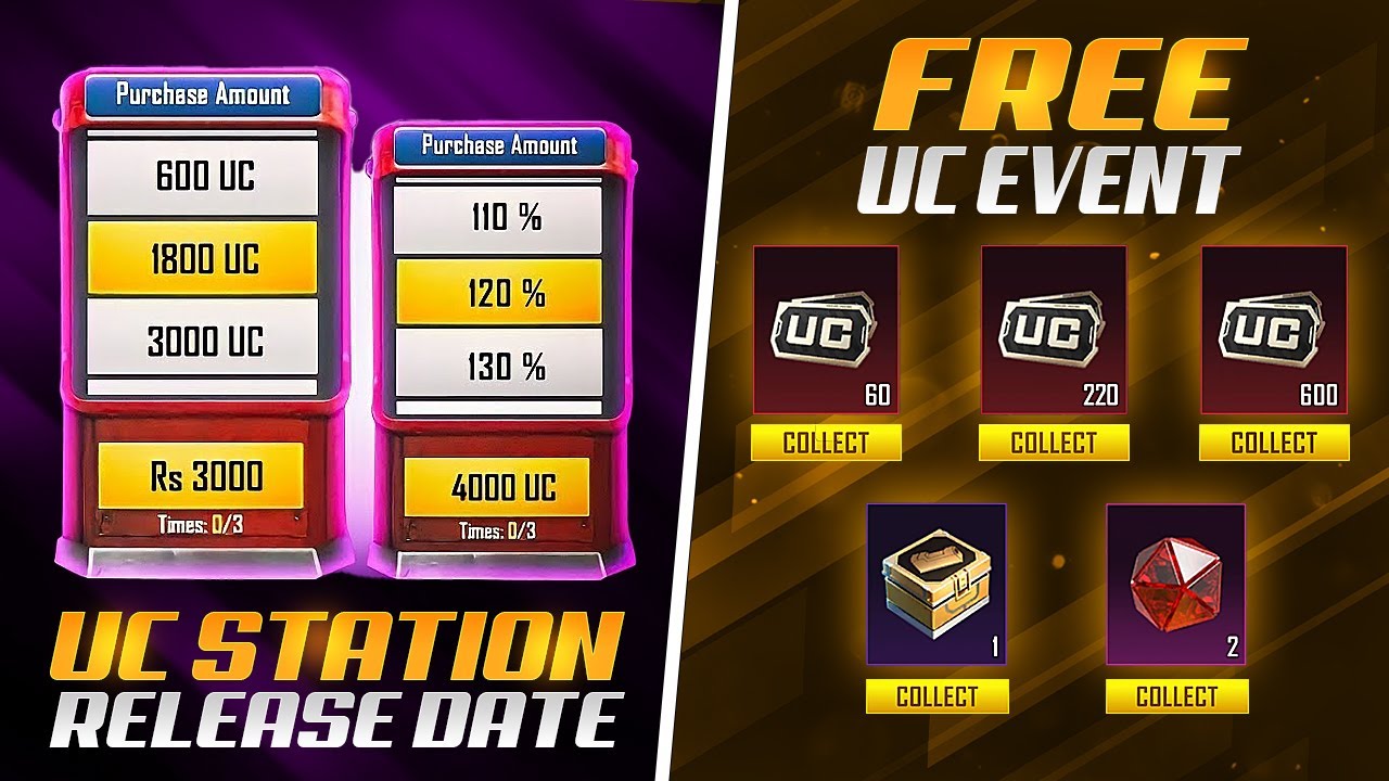 UC Station Release Date | Free UC Event In PUBG Mobile | UC Station Midasbuy 2023
