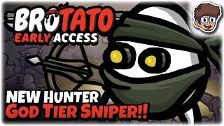 NEW Hunter Character, GOD TIER Sniper! | Brotato: Early Access | Danger 5