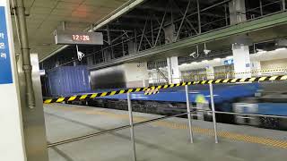 발 행 # 화물열차, # KTX 대구역 통과영상