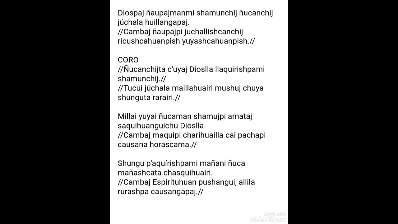 Diospaj ñaupajmanmi shamunchij