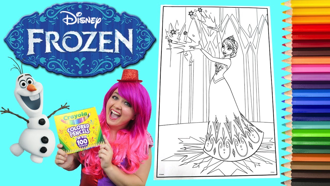 Gambar Coloring Queen Elsa Disney Frozen Giant Book Page Crayola ...