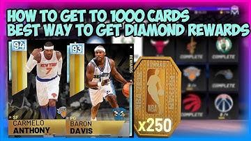 NBA2K19 HOW TO GET TO 1000 CARDS COLLECTED - GET 250 TOKENS AND 4 FREE DIAMONDS - EASIEST WAY