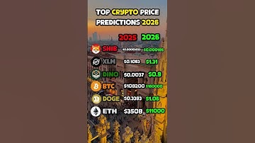 The best crypto price predictions for the year 2026🔥🚀#crypto #btc #doge #eth #xlm #shiba