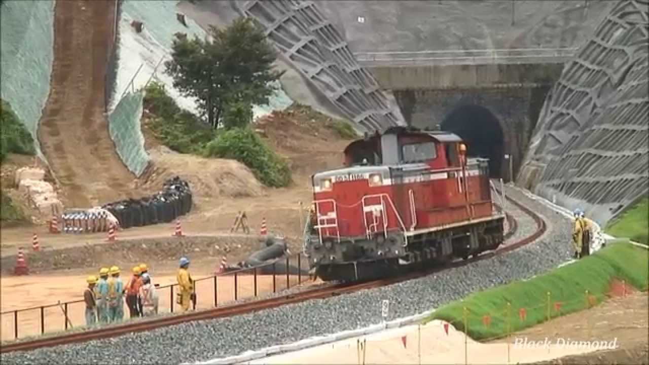 山口線復旧工事完了　走行試験　　2014.8.13