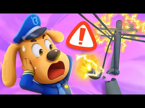 خيوط كهرباء كرتون اطفال فريق إنقاذ الشرطة نقيب لابرادور   