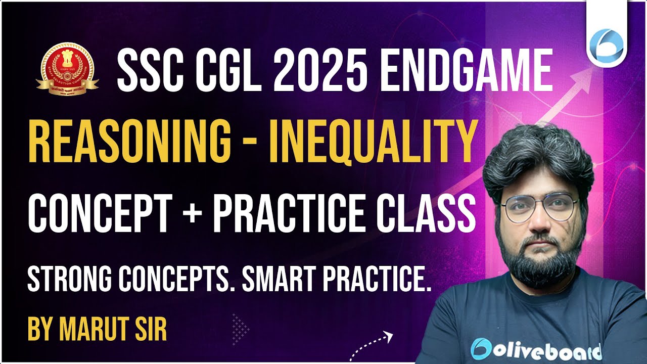 SSC CGL Reasoning 2025 Endgame | Reasoning – Inequality | Concept ...
