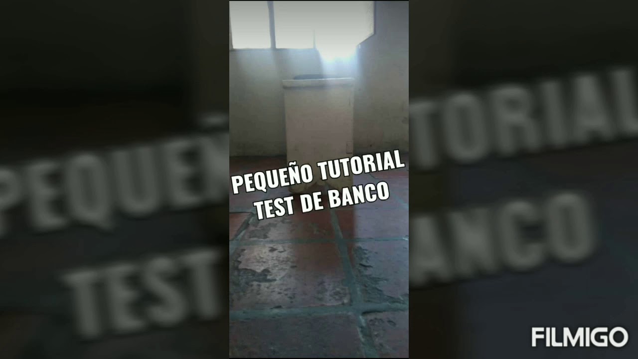 Tutorial de test de banco - YouTube
