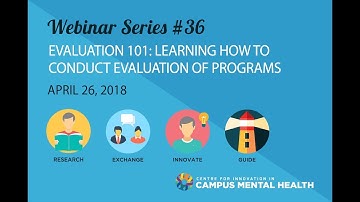 CICMH Webinar - Evaluation 101: Learning how to conduct evaluation of  programs and services