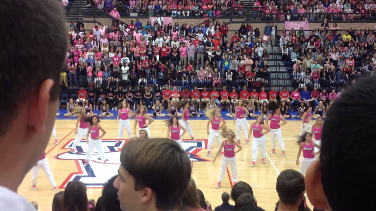 2013 Allen High School Pink Out Pep Rally~Tallenettes - YouTube