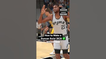NBA 2K25 Tim Duncan Build: Best Forward Builds Guide #nba2k25 #2k25 #2k