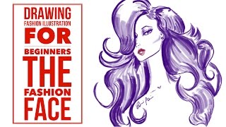 How to Draw Fashion Illustration for Beginners Drawing The Fashion Face & Big Hair on Procreate App screenshot 5