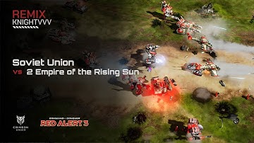 Red Alert 3 [REMIX Mod] - Soviet Union vs 2 Empire of the Rising Sun Brutal AI
