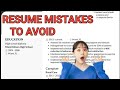 6 common resume or Cv mistakes to avoid when applying for jobs in the UK, USA, and Canada
