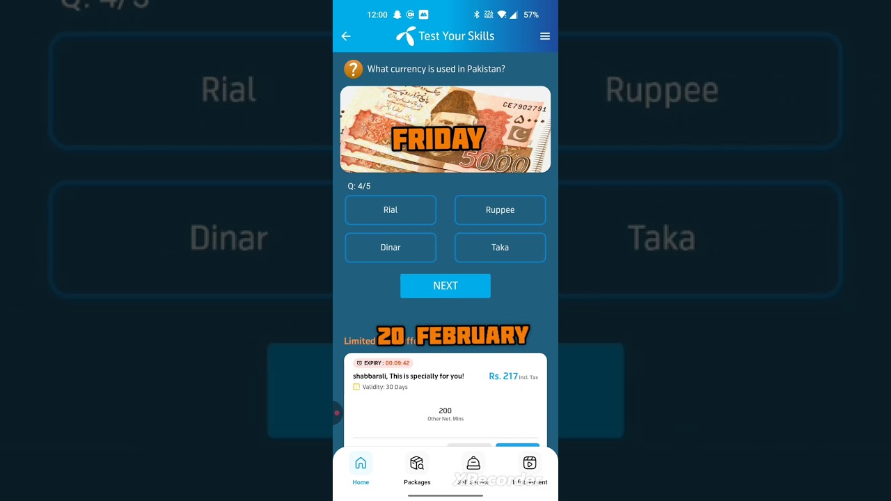 20 February 2026 My Telenor app Today Questions | Today My Telenor Answers | Telenor Quiz Today