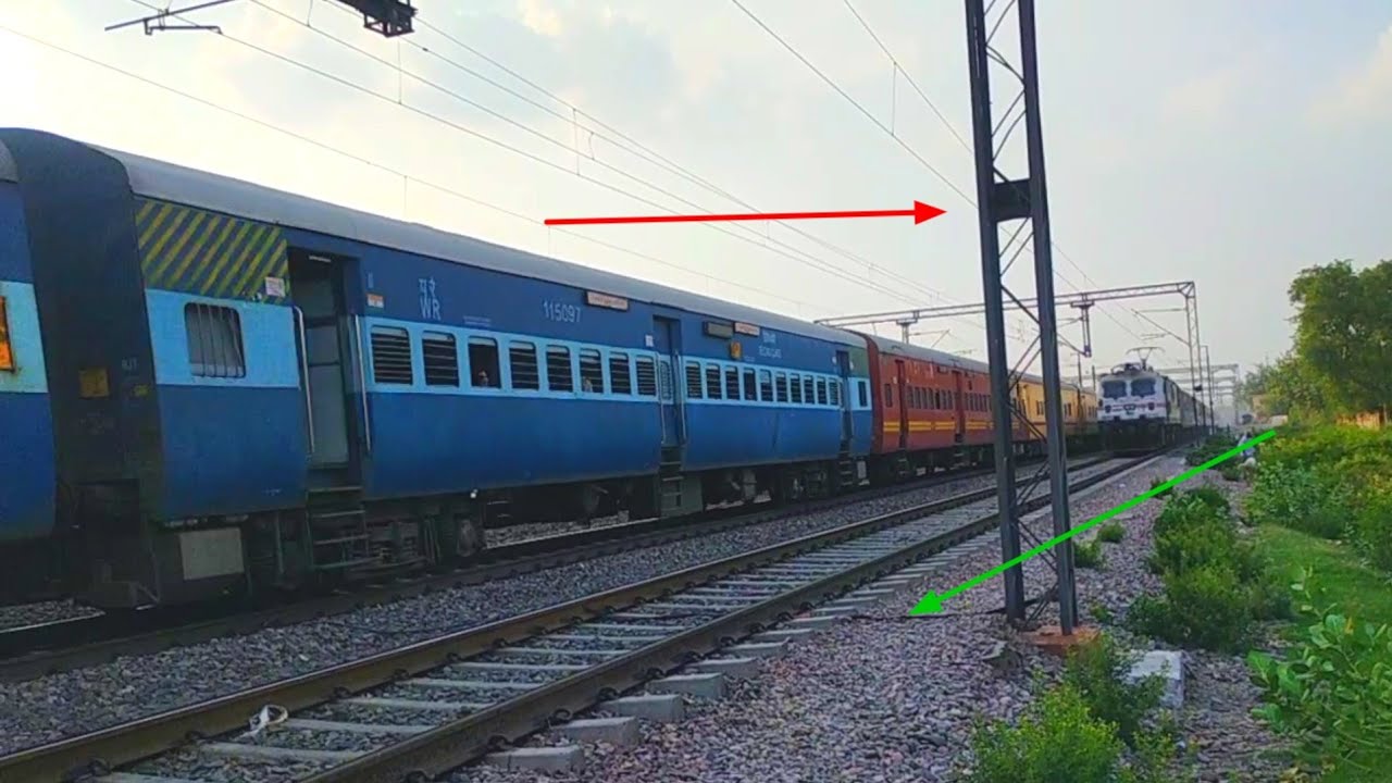 Perfect Train Crossing Golden Temple Mail & Mumbai Rajdhani Indian