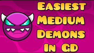 Top 10 Easiest Medium Demons in Geometry Dash!