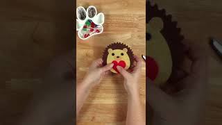 Felt Hedgehog #shorts #diycrafts #papercircuit #diy #stem #valentine #valentinesday #feltdiy