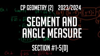 Celebrity CP Geometry (2) Section 1-5(d) "Segment and Angle Measure" Profile