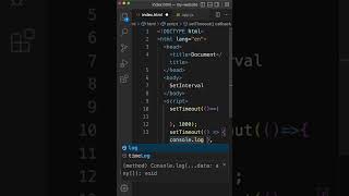 Faster setTimeout For Beginners #setTimeout  #vscode #javascript #shorts #beginners #100daysofcode screenshot 1