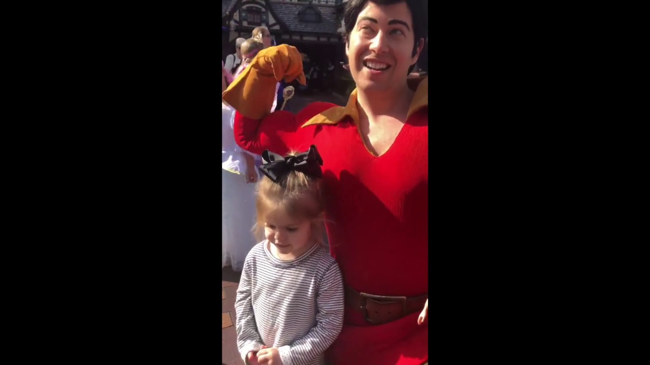 Hazel Sings to Gaston at Disneyland