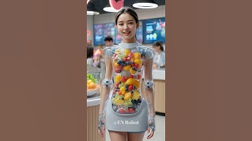 Korean Smart smoothie robot in fruit supermarket  #humanoidrobot #robot #aiart #techshorts #shorts