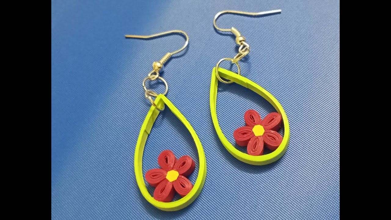 Quilling earring making 2 YouTube