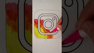 Instagram Logo Colouring Satisfying Logotipo de Instagram para colorear Satisfactorio #art #viral