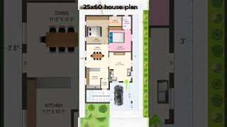 25x60 house plan | 25 by 60 house design | 25x60 east facing house plan #shorts #houseplans #viral