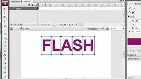Shape Tweening: Text to Object
