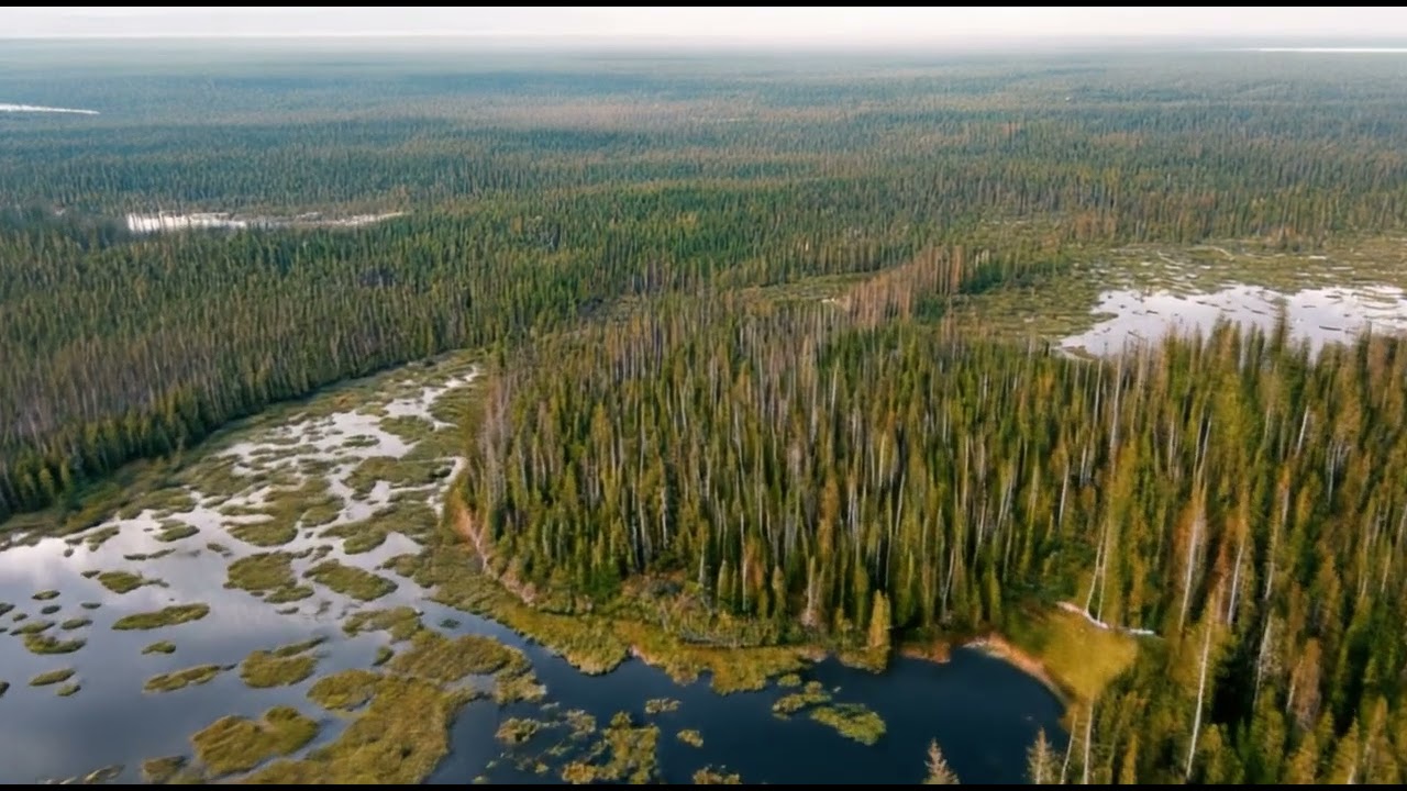 Evergreen Landscape & Wetlands in Alaska | No Copyright Drone Footage | Free Download