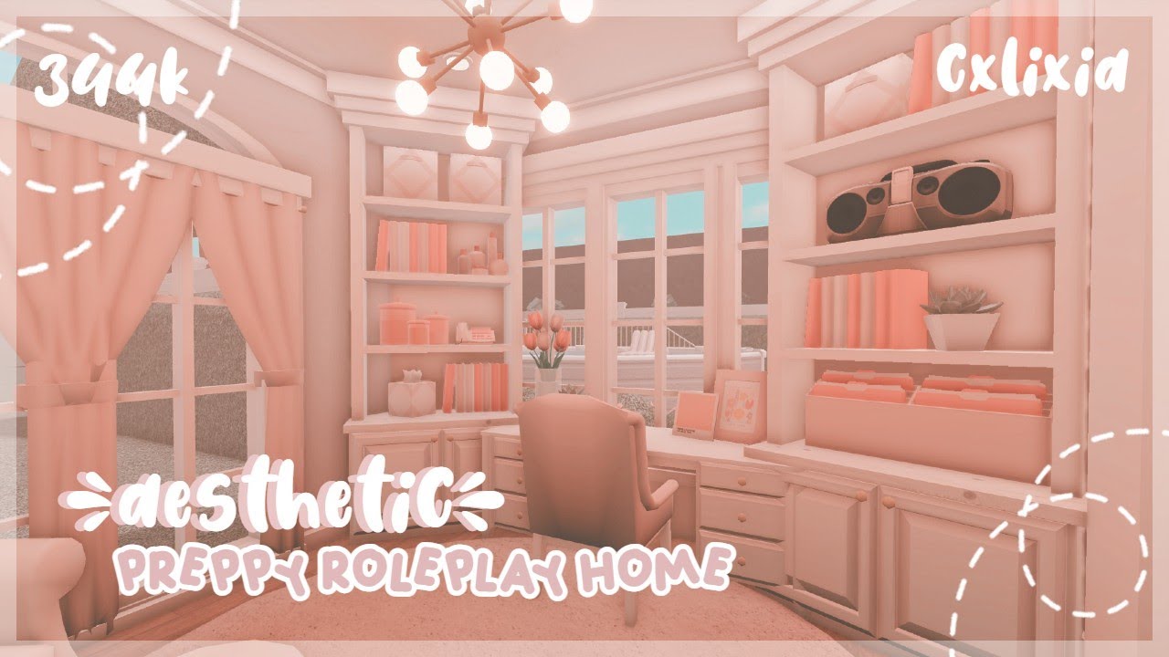 Bloxburg | Preppy Aesthetic 🌷 Roleplay Home Interior Part 2 | House ...