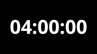 4 Hour Timer 4K ⏱️ | 240 Minute Countdown (No Music, Black Screen)
