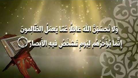 ولا تحسبن الله غافلا عما يعمل الظالمون  | القارئ نايف الفيصل