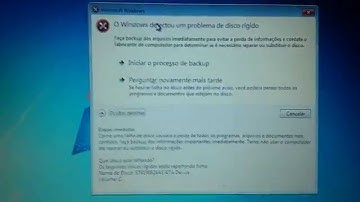 O windows detectou um problema no disco rigid, Remova o alerta.