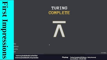 First Impressions | Turing Complete [Early Access]