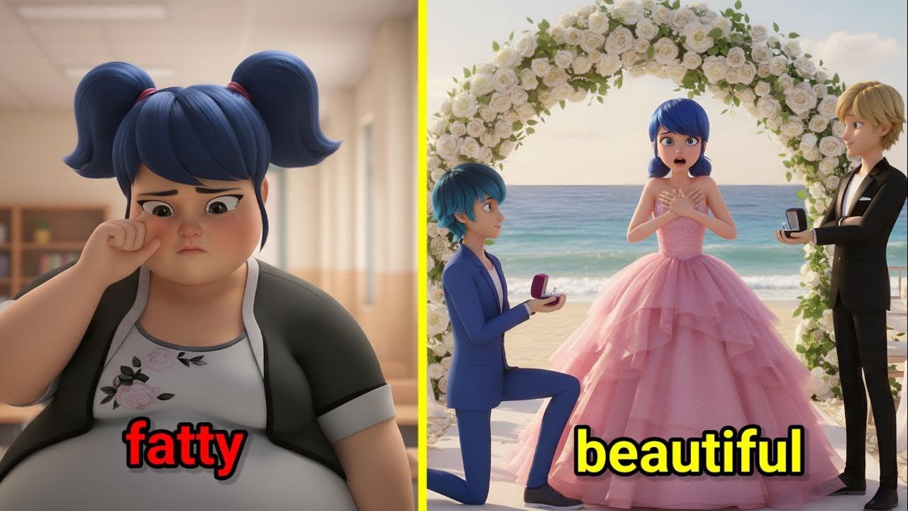 Fat girl Marinette is being bullied 😥🐞and the love story between Adrien and Luka. 