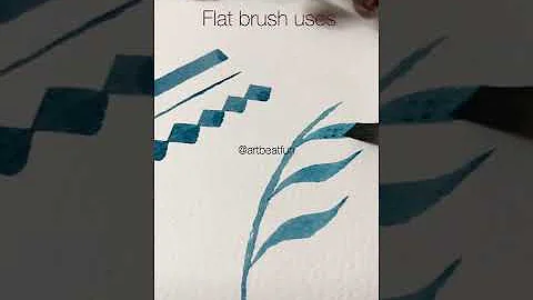 Flat brush strokes
