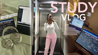 motivational uni study vlog 2023 ❤︎ study with me at pharmacy school kings college london UK student