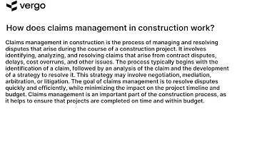 Construction Claims Management Explained