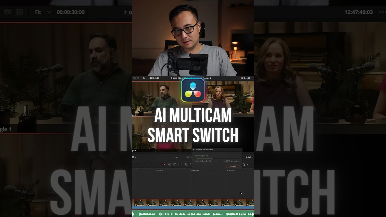DaVinci Resolve 20 сама монтирует мультикамеру! 