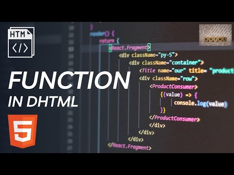 Function in DHTML | DHTML Complete Course.
