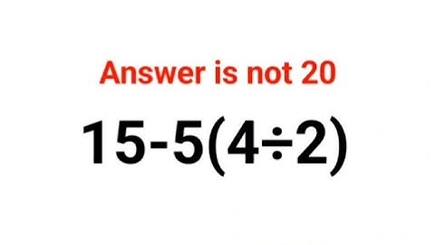 15-5(4÷2) Het antwoord is niet 20. Kun je dit wiskunde-examenprobleem uit Oekraïne oplossen? #wis...