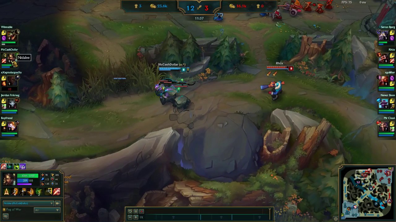 League of Legends Nidalee Solo kills Graves PRO Play