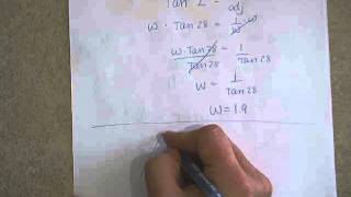 Geometry 8 3 Tangent Ratio   Writing a ratio and finding a side part 2
